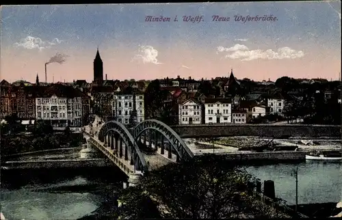 Ak Minden in Westfalen, Neue Weserbrücke