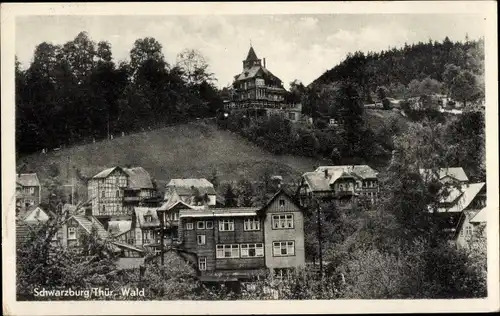 Ak Schwarzburg in Thüringen, Blick auf den Ort