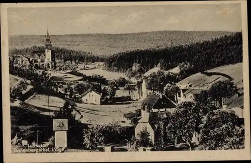 Ak Tannenbergsthal im Vogtland, Blick über den Ort