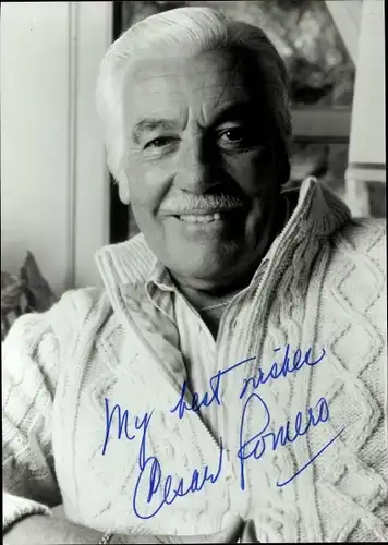 Foto Schauspieler Cesar Romeo, Portrait, Autogramm