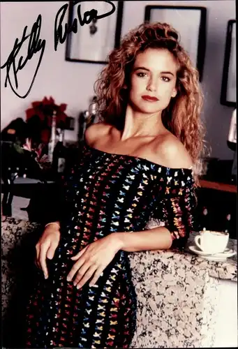 Foto Schauspielerin Kelly Preston, Portrait, Autogramm