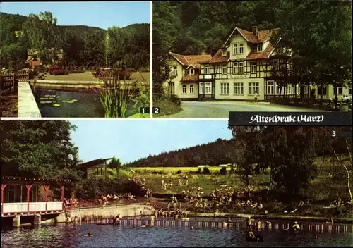 Ak Altenbrak Thale im Harz, am Rolandseck, Erholungsheim Luppbade, Waldbergbad