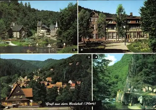 Ak Treseburg Thale im Harz, Erholungsheim Haus Wildstein, Bodetal