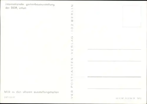 Ak Erfurt in Thüringen, Gartenbauausstellung, Halle 3. Blumenfeld