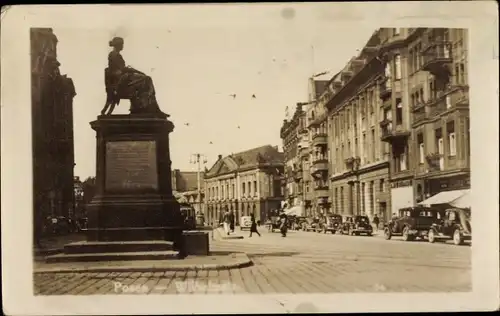 Ak Poznań Posen, Wilhelmstraße, Denkmal