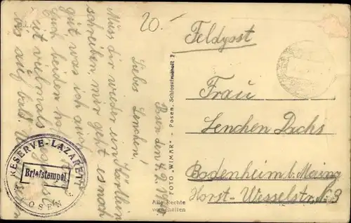 Ak Poznań Posen, Wilhelmstraße, Denkmal