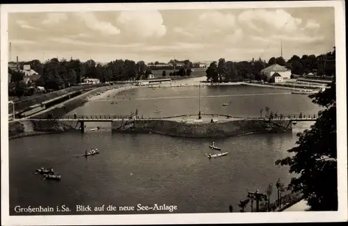 Ak Großenhain Sachsen, Blick auf die neue See Anlage