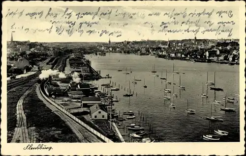 Ak Flensburg in Schleswig Holstein, Blick auf den Ort