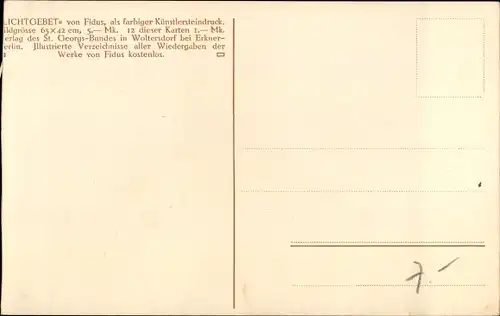 Jugendstil Künstler Ak Fidus, Lichtgebet, Mann auf Felsen