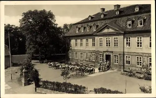 Ak Gebesee in Thüringen, Schloss, H. Lietz Schule