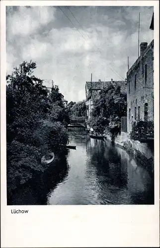 Ak Lüchow im Wendland, Teilansicht, Flusspartie