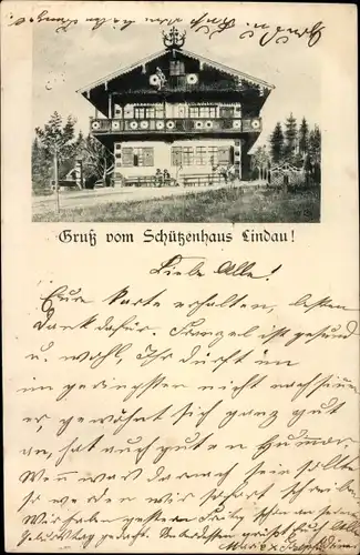 Ak Lindau am Bodensee Schwaben, Das Schützenhaus