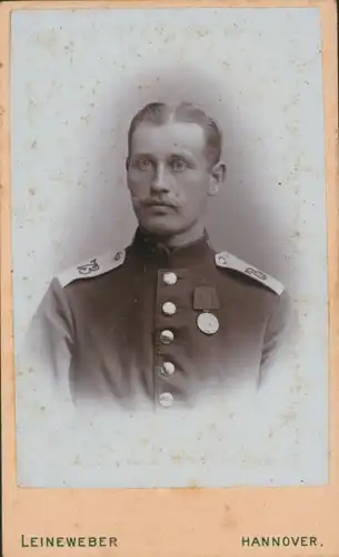 CdV Deutscher Soldat in Uniform, Portrait, Regt. 73