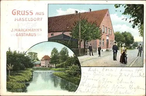 Ak Haseldorf Schleswig Holstein, J. Marckmann's Gasthaus