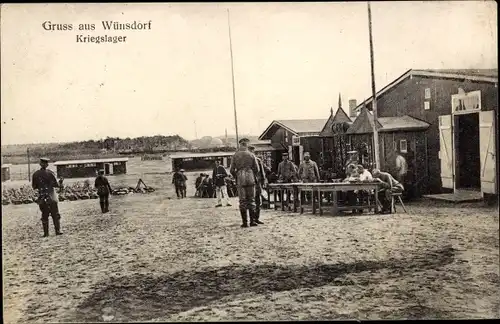 Ak Wünsdorf Zossen in Brandenburg, Kriegslager