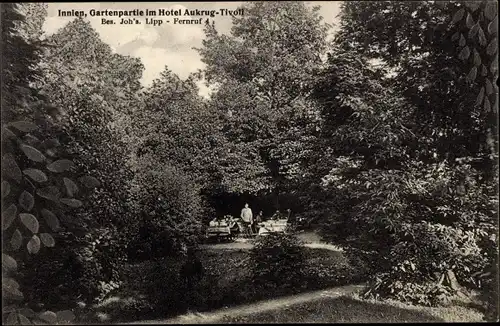 Ak Innien Aukrug in Schleswig Holstein, Gartenpartie im Hotel Aukrug-Tivoli