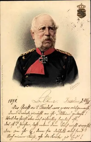 Künstler Litho Donadini, Antonio Ermenegildo, König Albert von Sachsen, Portrait