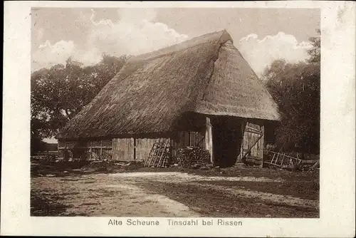 Ak Hamburg Altona Rissen Tinsdal Tinsdahl, Alte Scheune