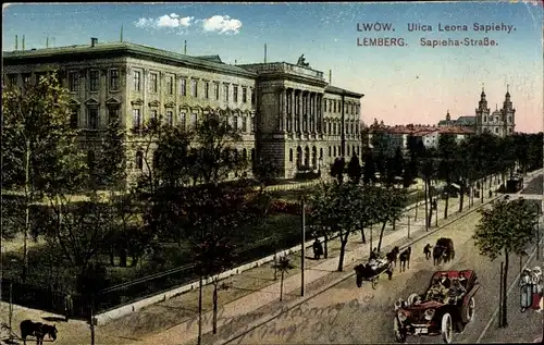 Ak Lwów Lemberg Ukraine, Ulica Leona Sapiehy