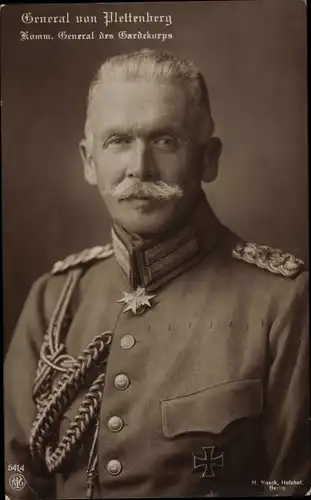 Ak General Karl von Plettenberg, Portrait, Uniform, Generaladjutant, NPG 5414, Pour le Mérite