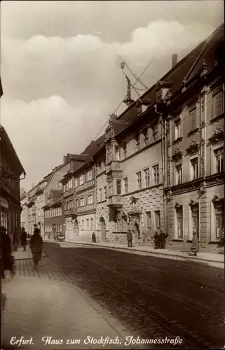 Ak Erfurt in Thüringen, Haus am Stockfisch, Johannesstraße