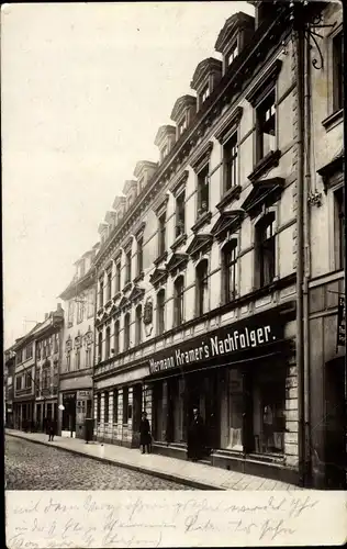 Foto Ak Kahla in Thüringen, Geschäft Hermann Kramer's Nachfolger