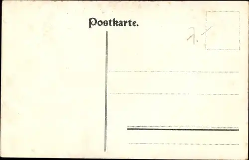 Litho Rekruten vor und nach der Musterung, Kleeblatt