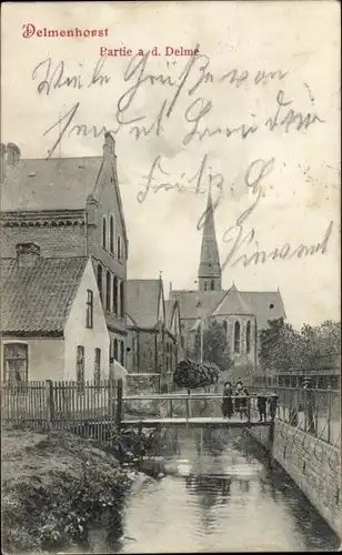 Ak Delmenhorst in Oldenburg, Partie an der Delme