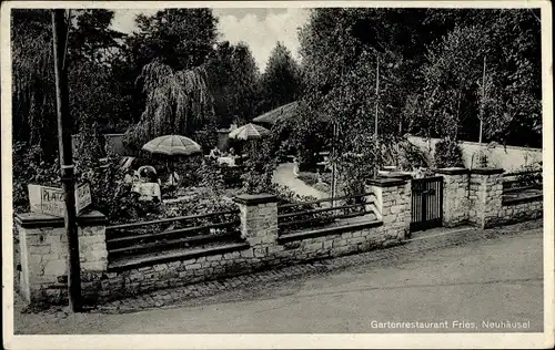 Ak Neuhäusel im Westerwald, Gasthaus Fries, Gartenrestaurant