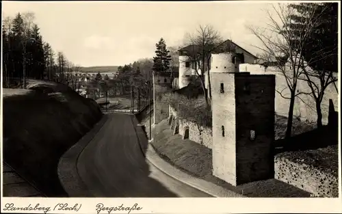 Ak Landsberg am Lech in Oberbayern, Bergstraße