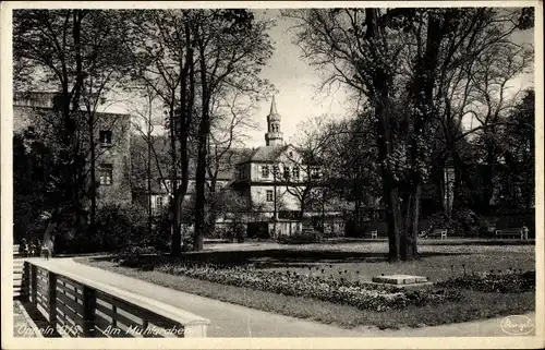 Ak Opole Oppeln Schlesien, Partie am Mühlgraben