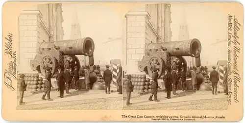 Stereo Foto Moskau Russland, Kreml, Große Zaren Kanone