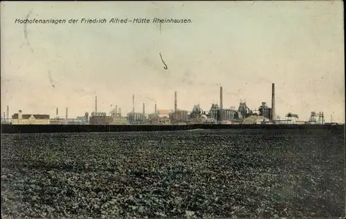 Ak Rheinhausen Duisburg im Ruhrgebiet, Hochofenanlagen Friedrich Alfred Hütte