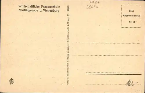 Ak Wöltingerode Vienenburg Goslar am Harz, Wirtschaftliche Frauenschule, in der Gärtnerei