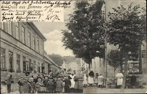 Ak Domnowo Domnau Ostpreußen, Hotel Kronprinz von Preußen