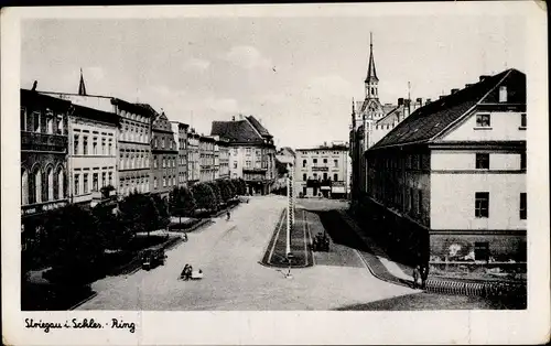 Ak Strzegom Striegau Schlesien, Ring, Rathaus, Rynek, Ratusz