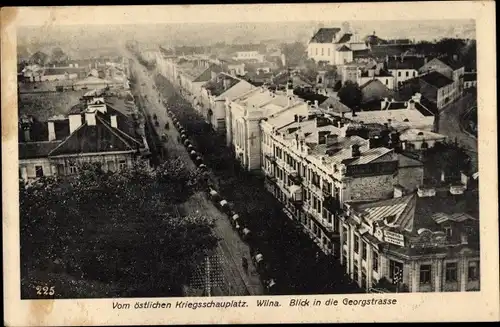 Ak Vilnius Wilna Litauen, Blick in die Georgstraße