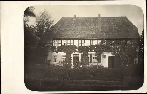 Foto Ak Rahden in Westfalen, Blick auf ein Wohnhaus, Fachwerkhaus