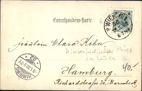 Foto Ak Wien, Hinterindischer Prinz vor einem Gebäude