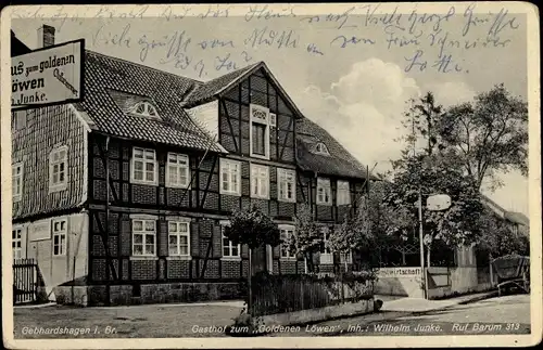 Ak Gebhardshagen Salzgitter in Niedersachsen, Gasthof zum Goldenen Löwen