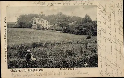 Ak Brüninghausen Lüdenscheid im Sauerland, Wirtschaft, Kinder auf einer Wiese