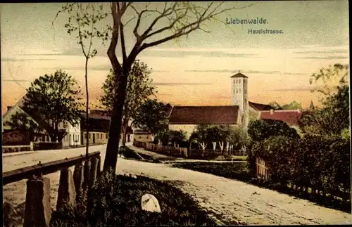 Ak Liebenwalde in Brandenburg, Havelstraße, Kirche