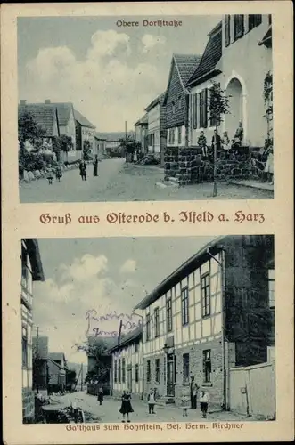 Ak Osterode am Harz, Gasthaus zum Hohnstein, obere Dorfstraße