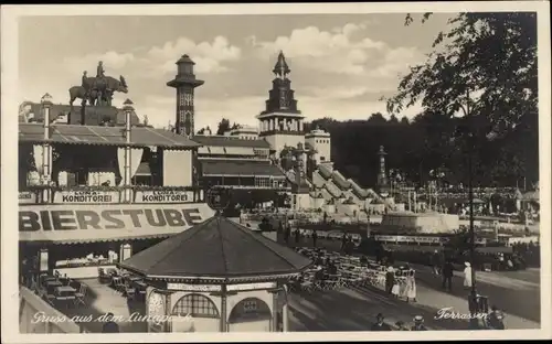 Ak Berlin Wilmersdorf Halensee, Lunapark, Terrassen am Halensee, Konditorei, Bierstube