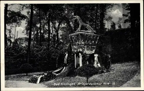 Ak Bad Kissingen Unterfranken Bayern, Kriegerdenkmal 1914-18