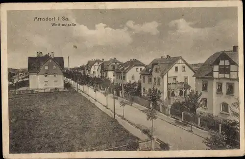 Ak Arnsdorf in Sachsen, Wettinstraße