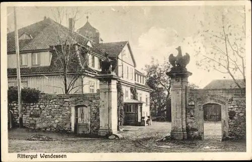 Ak Wendessen Wolfenbüttel in Niedersachsen, Eingang zum Rittergut