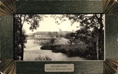 Passepartout Ak Helmstedt in Niedersachsen, Partie am Sternberger Teich