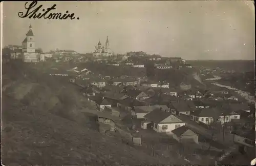 Foto Ak Schytomyr Schitomir Ukraine, Blick auf den Ort