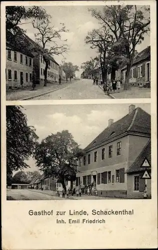 Ak Schackenthal Aschersleben im Salzlandkreis, Gasthof zur Linde
